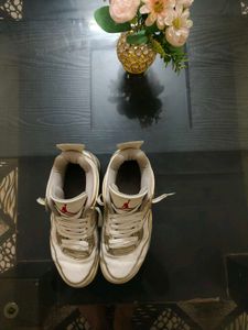 White Oreo Air Jordan 4 Sneaker
