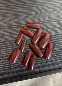 Wine Acrylic Nails
