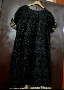 Black Golden Suit Salwar &amp; Dupatta For 42 Bust