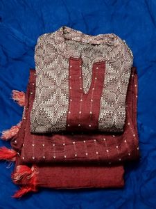 Winter piece kurta Set🧣💞