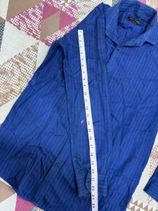 Blue Striped Button-Down Shirt