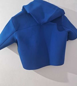Blue Kappa Cropped Hoodie