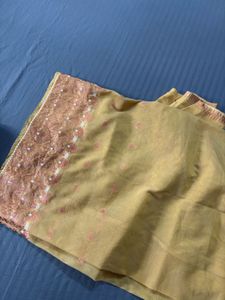Yellow Mekhela Chador Including  Stitched Blouse