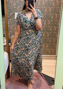 Mango Floral Midi Dress