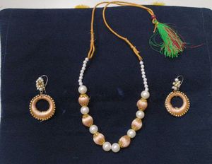 Pearl & Silk Necklace Set