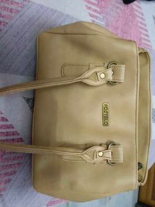 FOSTELO Beige Satchel Handbag