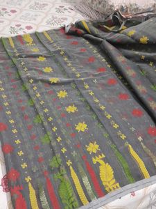 Floral Design Dhakai Saree