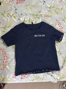 Blue Cropped Tee