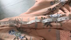 Peach Embroidered Pakistani Kurta Set