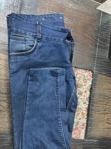 Blue High Waist Denim Jean
