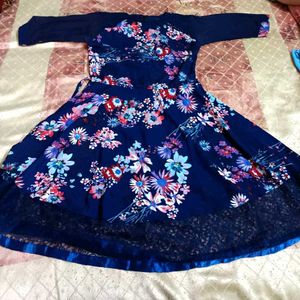 Floral Navy Fit & Flare Dress
