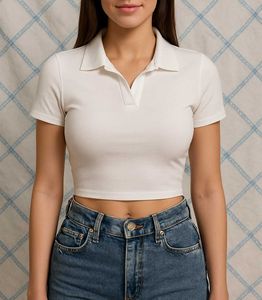 H&amp;M Collared Crop Top