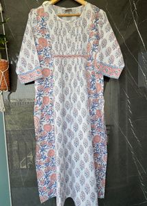 Floral Print Cotton Kurta