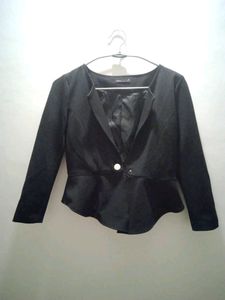 New Women Or Girl Black Round Neck Blazer