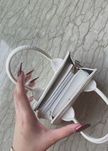 Mini White Kelly Type Bag Dupe