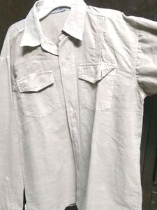 Beige Denim Shirt