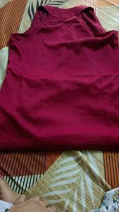 Maroon Sleeveless Top