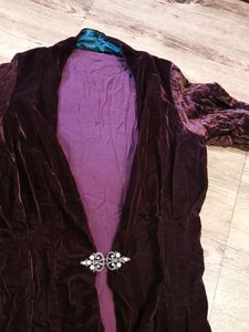 Festive Maroon Jacket With Buckle