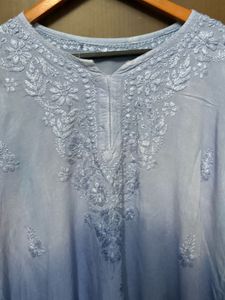 Blue Embroidered Kurta