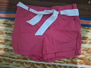 Pink Casual Shorts
