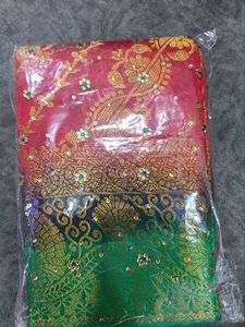 BALATON BROCADE SAREE ARA DESIGN STONE &amp; JHALAR |