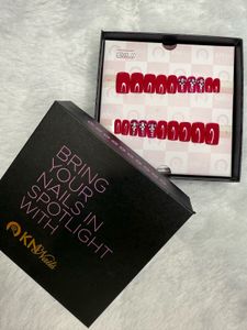 (New) Dark Pink Press on Nails/ Square/ Medium