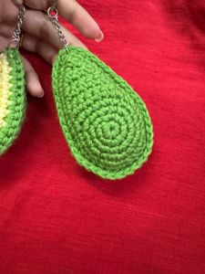 Crochet Avocado Keychain