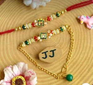 Couple Rakhi Red And Green