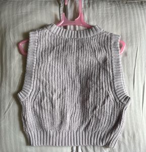 Lilac Knit Sleeveless Top