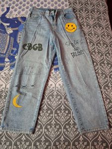 Painted Denim Jeans
