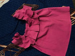 Pink Ruffle Top
