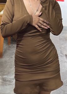 V Neck Bodycon Dress