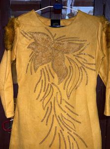 Stylish Mustard velvet Kurti🌼