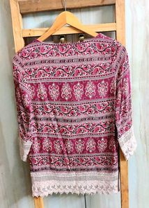 Cotton Printed Top Size-34