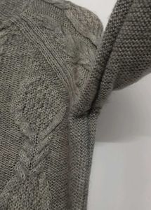 Gray Cable Knit Sweater