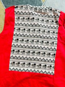 Beautiful Print Coral Kurti
