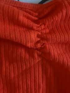 Red Fitted Top- Shein