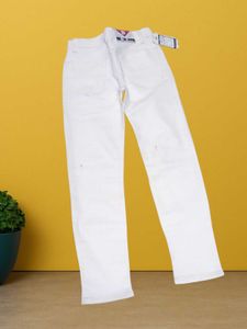 🤑L@53 Size-28 White Skinny Jeans