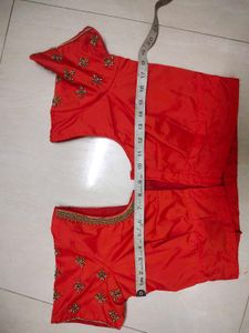 🧡Orange Maggam Blouse