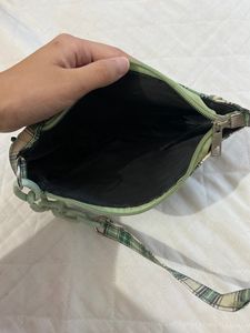 Green Checkered Shoulder Bag