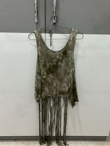 Tie-Dye Fringe Tank Top