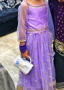 Girls Purple Ethnic Dress