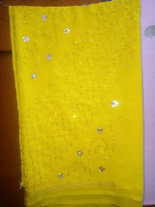 Yellow Party Wear Saree