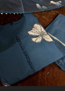 party wear  Teal Kurta Set