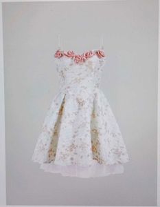 FLORAL PRINT APPLIQUE DRESS