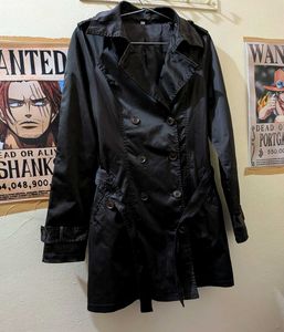 Classic Black trench coat -double breasted