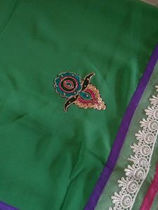 Chiffon Fabric And Net Ki Sundar Sadi