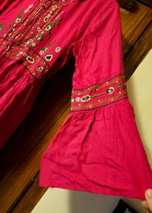 Beautiful anarkali kurta style Dark Pink