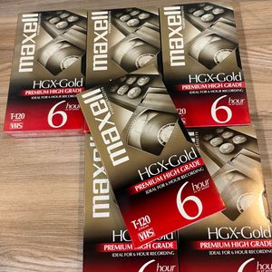 VHS Cassette Tape Blank 6 Piece Lot