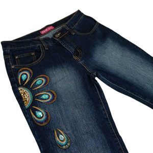 Y2k Embellished bootcut Denim Jeans